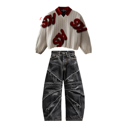 Custom Knitted Sweater Set