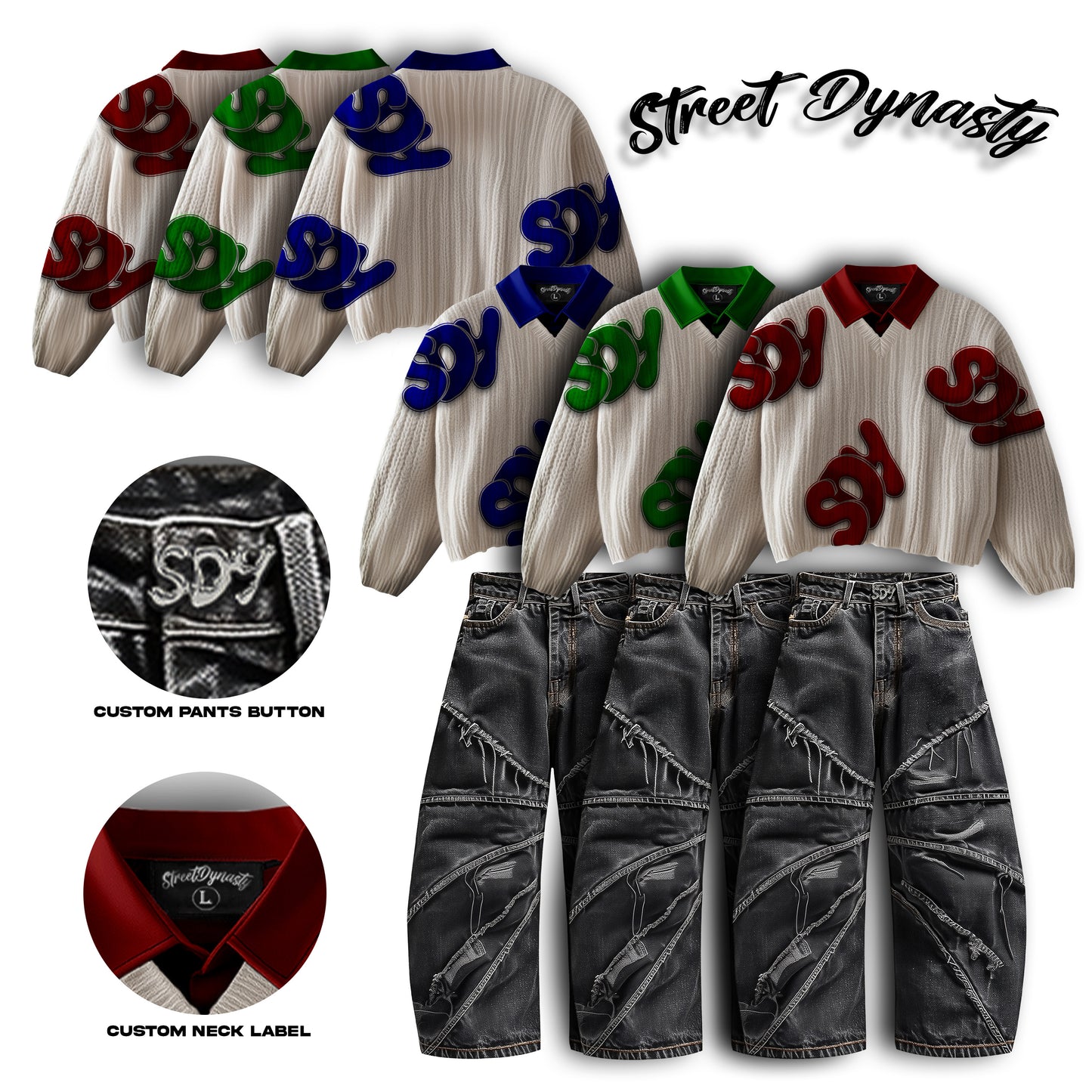 Custom Knitted Sweater Set