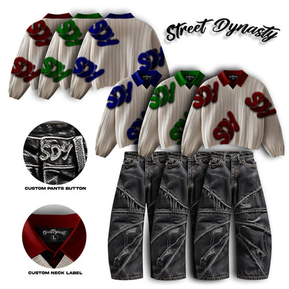 Custom Knitted Sweater Set